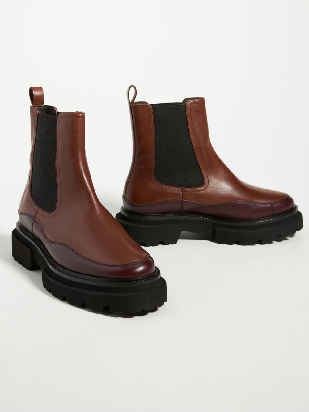 Anthropologie Seychelles Savor The Moment Ankle Chelsea Boots Two Tone Brown 10